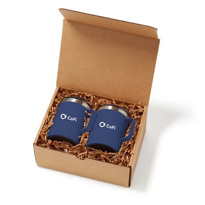 320ml Capacity 2 Mugs With Raffia Ribbon Paper Gift Box Set