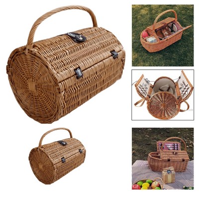 Boat Woven Picnic Basket Set
